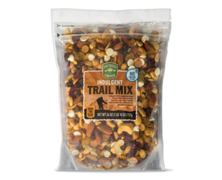 Southern Grove Indulgent Trail Mix in clear bag