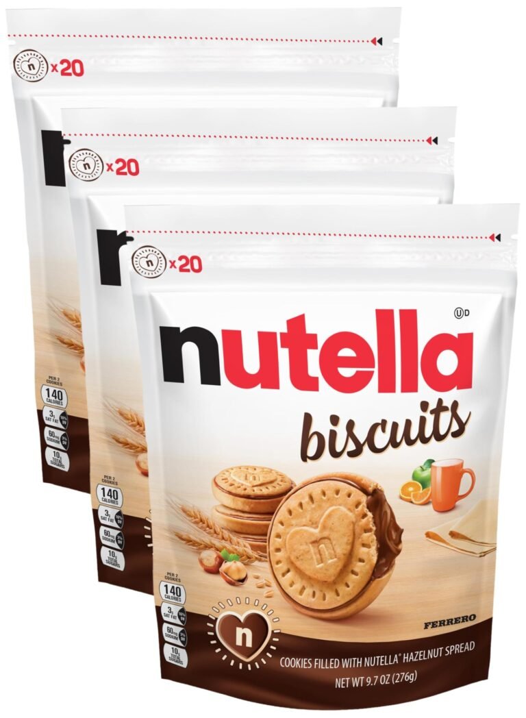 Three bags of Nutella biscuits; 20 cookies per bag