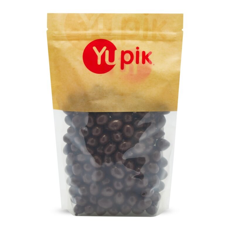 Bag of Yupik dark chocolate covered peanuts