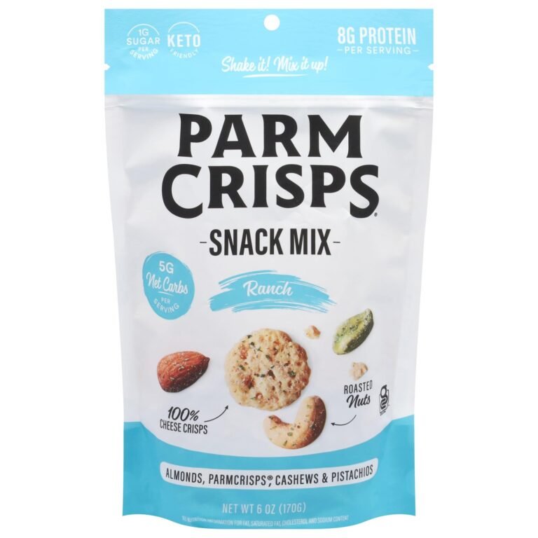 ParmCrisps Ranch snack mix bag: almonds, cheese crisps, cashews, pistachios