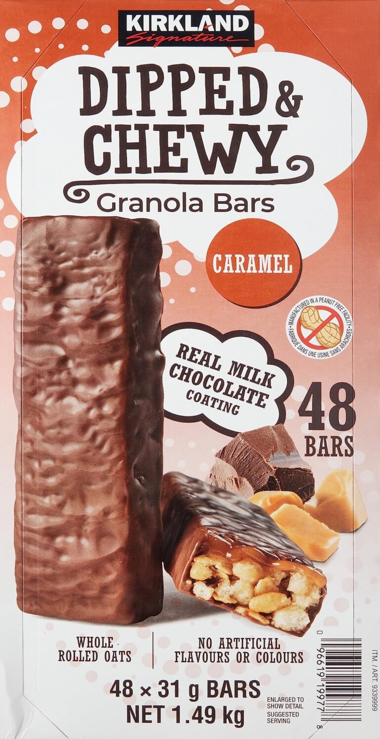 Kirkland Signature caramel granola bars, 48 bars, milk chocolate