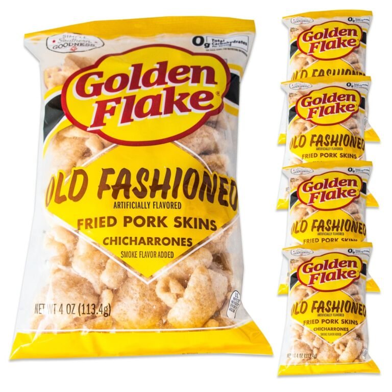 Golden Flake Old Fashioned fried pork skins, four bags
